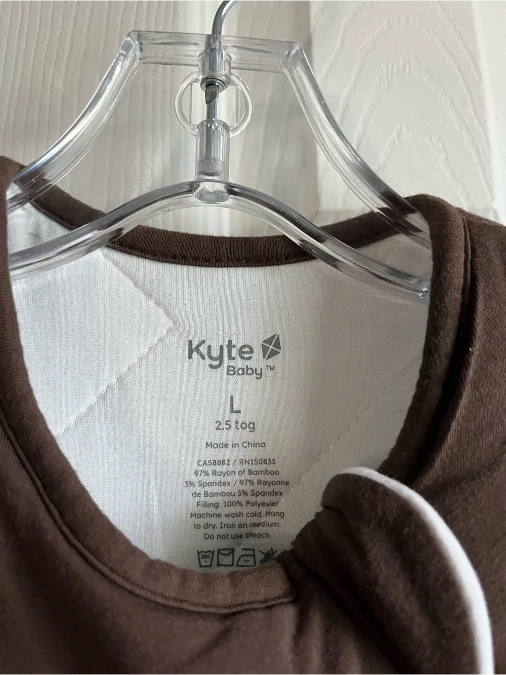 Bundle of 2 Kyte Baby Sleep Bags Sack Brown & Green Check Large 1.0 TOG, 2.5 TOG